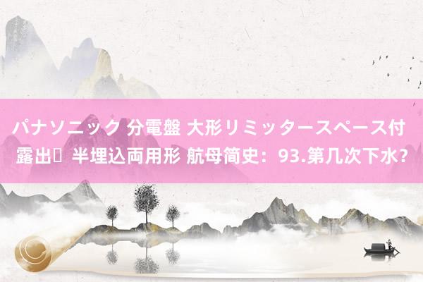 パナソニック 分電盤 大形リミッタースペース付 露出・半埋込両用形 航母简史：93.第几次下水？