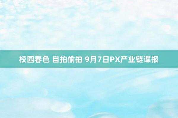 校园春色 自拍偷拍 9月7日PX产业链谍报