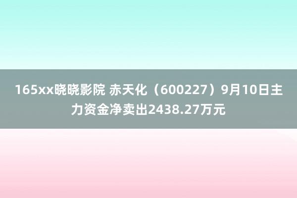 165xx晓晓影院 赤天化（600227）9月10日主力资金净卖出2438.27万元