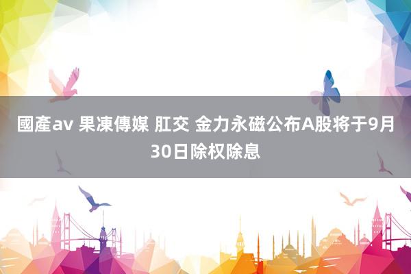 國產av 果凍傳媒 肛交 金力永磁公布A股将于9月30日除权除息