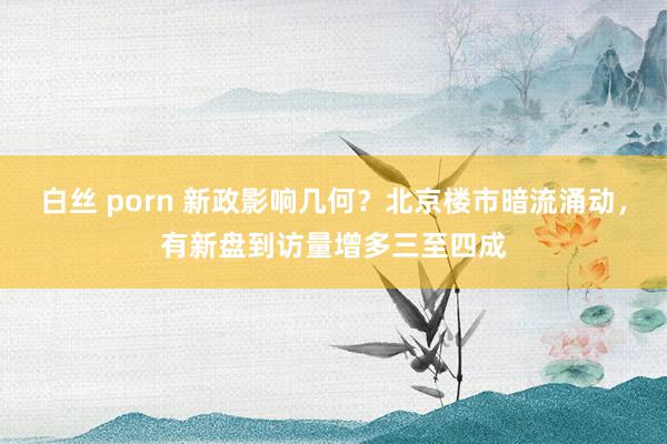 白丝 porn 新政影响几何？北京楼市暗流涌动，有新盘到访量增多三至四成