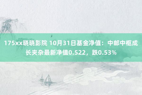 175xx晓晓影院 10月31日基金净值：中邮中枢成长夹杂最新净值0.522，跌0.53%