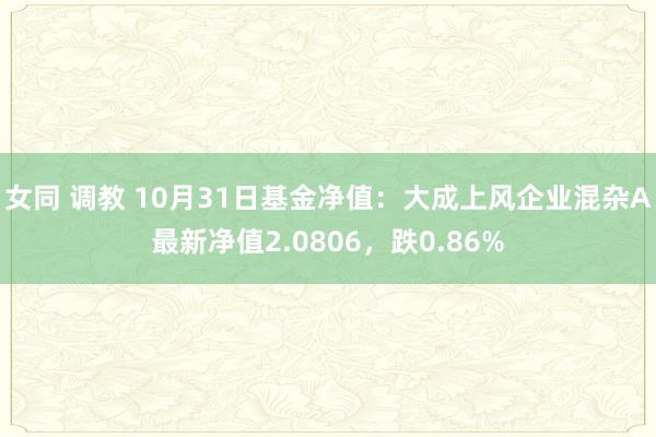 女同 调教 10月31日基金净值：大成上风企业混杂A最新净值2.0806，跌0.86%