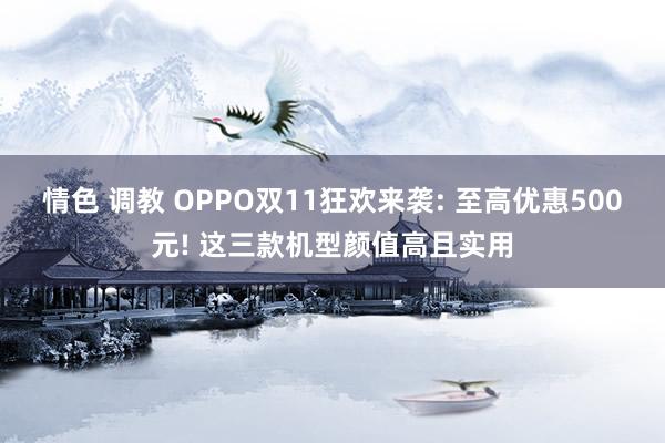 情色 调教 OPPO双11狂欢来袭: 至高优惠500元! 这三款机型颜值高且实用