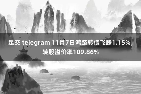 足交 telegram 11月7日鸿路转债飞腾1.15%，转股溢价率109.86%