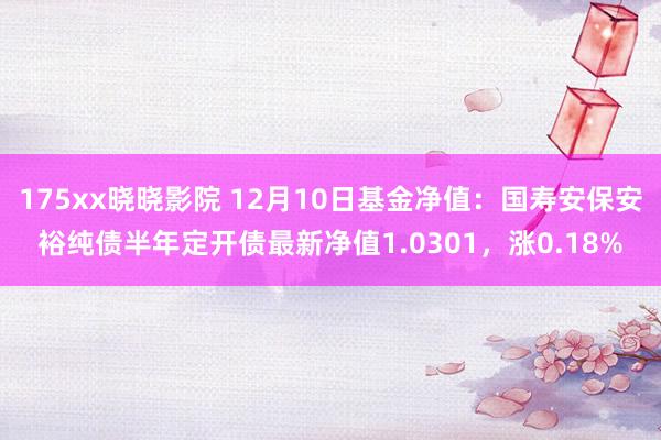 175xx晓晓影院 12月10日基金净值：国寿安保安裕纯债半年定开债最新净值1.0301，涨0.18%