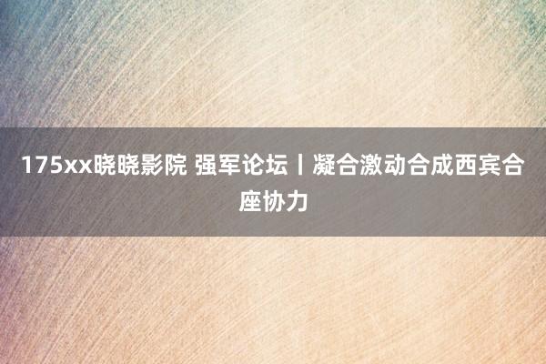 175xx晓晓影院 强军论坛丨凝合激动合成西宾合座协力