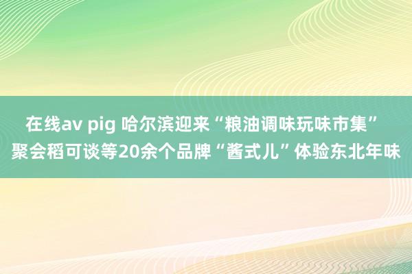 在线av pig 哈尔滨迎来“粮油调味玩味市集” 聚会稻可谈等20余个品牌“酱式儿”体验东北年味