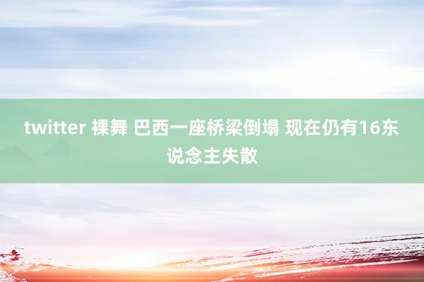 twitter 裸舞 巴西一座桥梁倒塌 现在仍有16东说念主失散